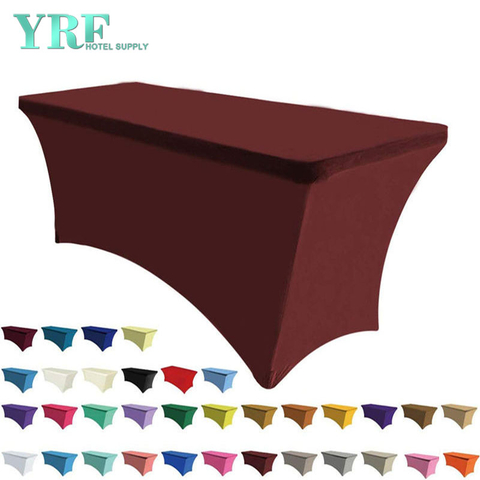 Langwerpige stretch spandex tafelhoes helder bruin 6ft/72"L x 30"B x 30"H polyester voor klaptafels