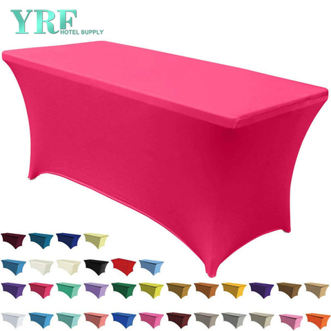 Rechthoekige Stretch Spandex Tafelhoes Fuchsia 4ft/48"L x 24"B x 30"H Polyester Voor Hotel