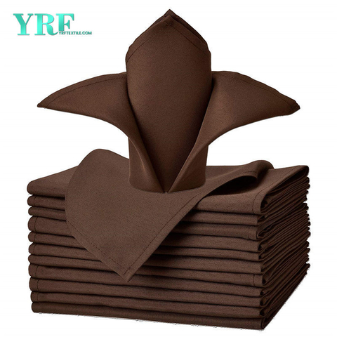 Stoffen Servetten Pure Chocolade 17x17" Inch Pure 100% Polyester Wasbaar en Herbruikbaar Voor Restaurant