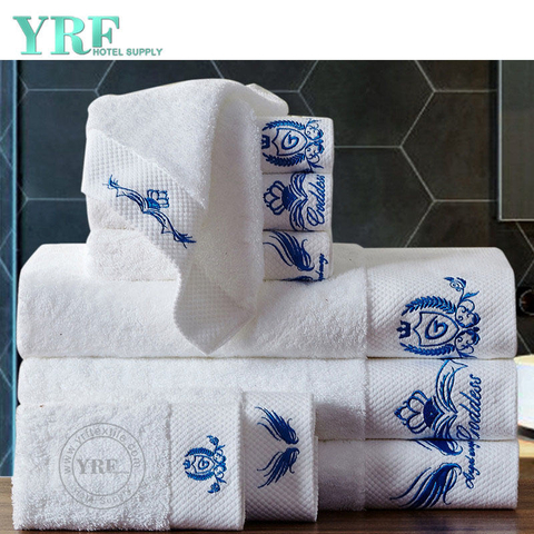 Luxe wit handlogo Egyptisch 100% katoenen hotelkwaliteit handdoeken