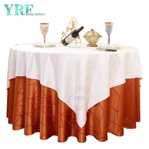 YRF Ronde Tafelkleden 70" Inch Oranje Polyester Wasbaar Kreukvrij Voor Restaurant