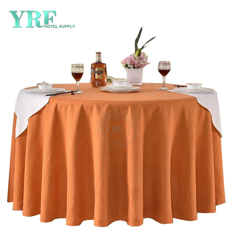 YRF Tafelkleed Hotelbanket 90" Oranje 100% Polyester Rond