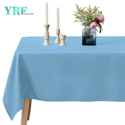 Langwerpig tafelkleed Lichtblauw 60x102 inch Pure 100% polyester kreukvrij voor hotel