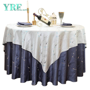 YRF Tafelkleed 5-sterren Hotel Verjaardag 108" Donkerblauw Polyester Rond