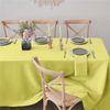 Langwerpige tafelkleed zuiver geel 90x156 inch 100% polyester kreukvrij voor hotel