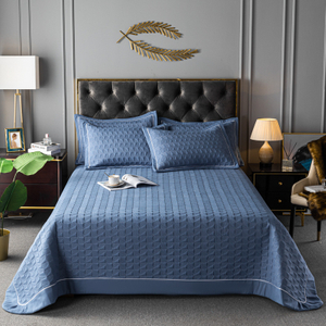 Home Textiel Sprei Set Omkeerbaar Oversized Bedovertrek Deken Blauw voor het hele seizoen