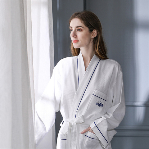 Hotel Beauty Spa Zachte knielengte Unisex 100% katoenen badjassen Badjas