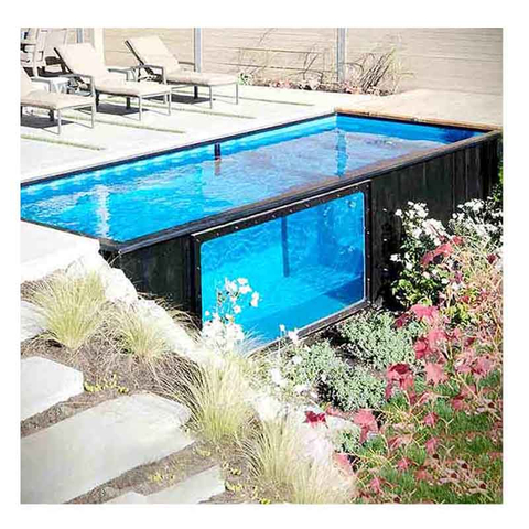 Goedkope 40ft outdoor verzending luxe container zwembad zwemmen