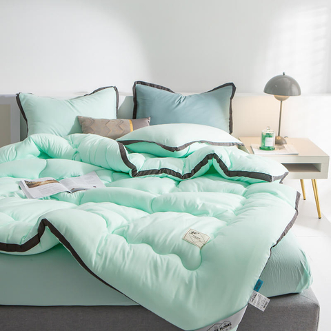 Home Microfiber Quilt Microsuède Comfortabele veer voor eenpersoonsbed